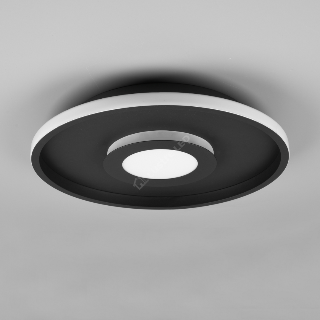 Lustra LED Black ASCARI CIRCLE DESIGN / NEAGRA / 40CM CEILING LIGHT