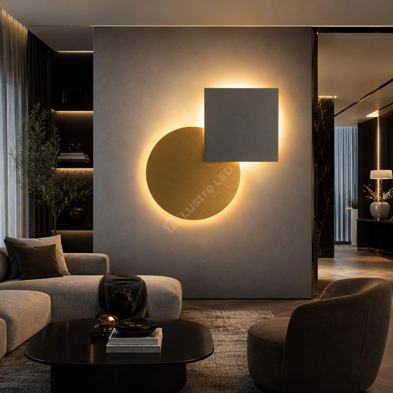 Aplica LED BONNY Gold&Silver Geometrica Echivalent 200W