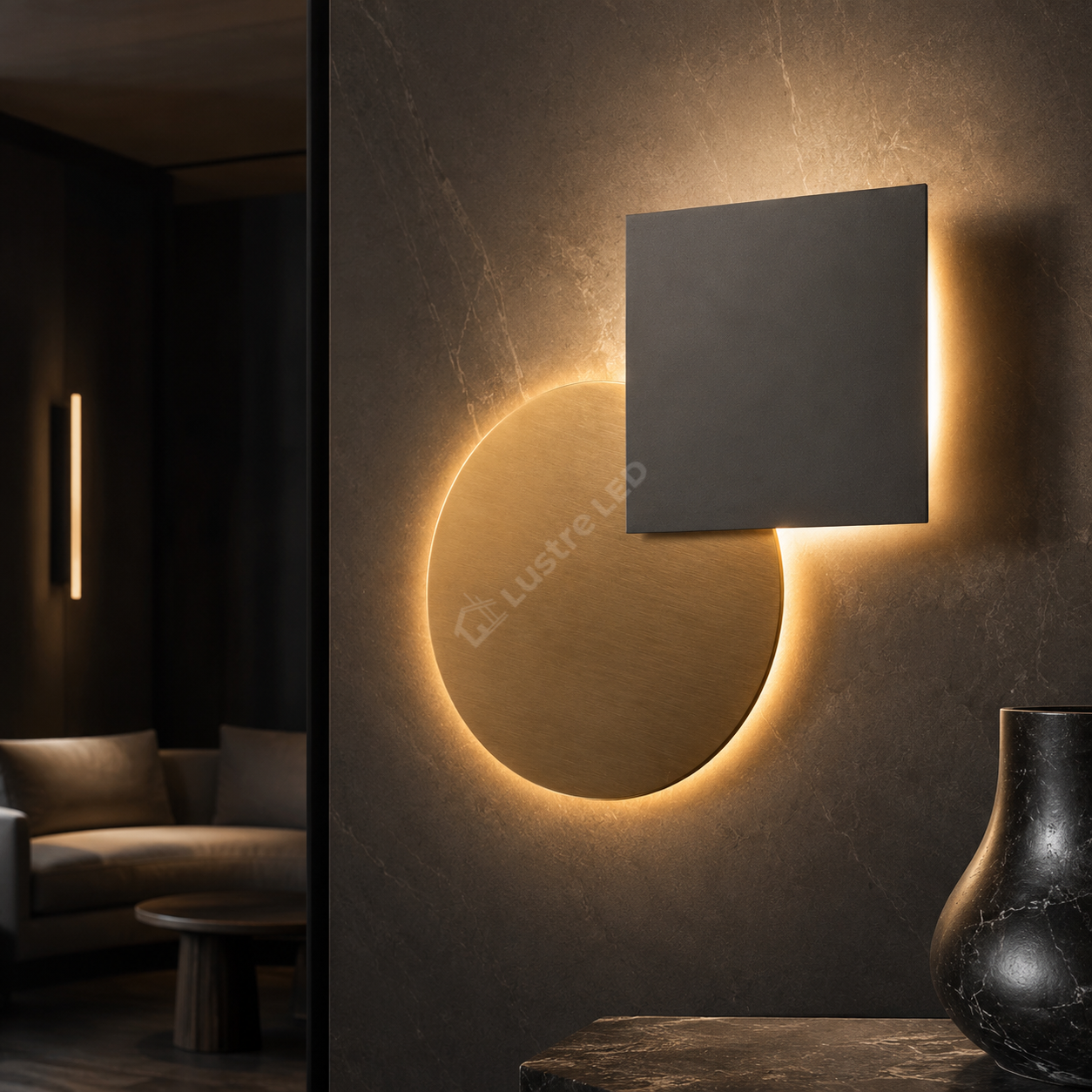 Aplica LED BONNY Gold&Silver Geometrica Echivalent 200W