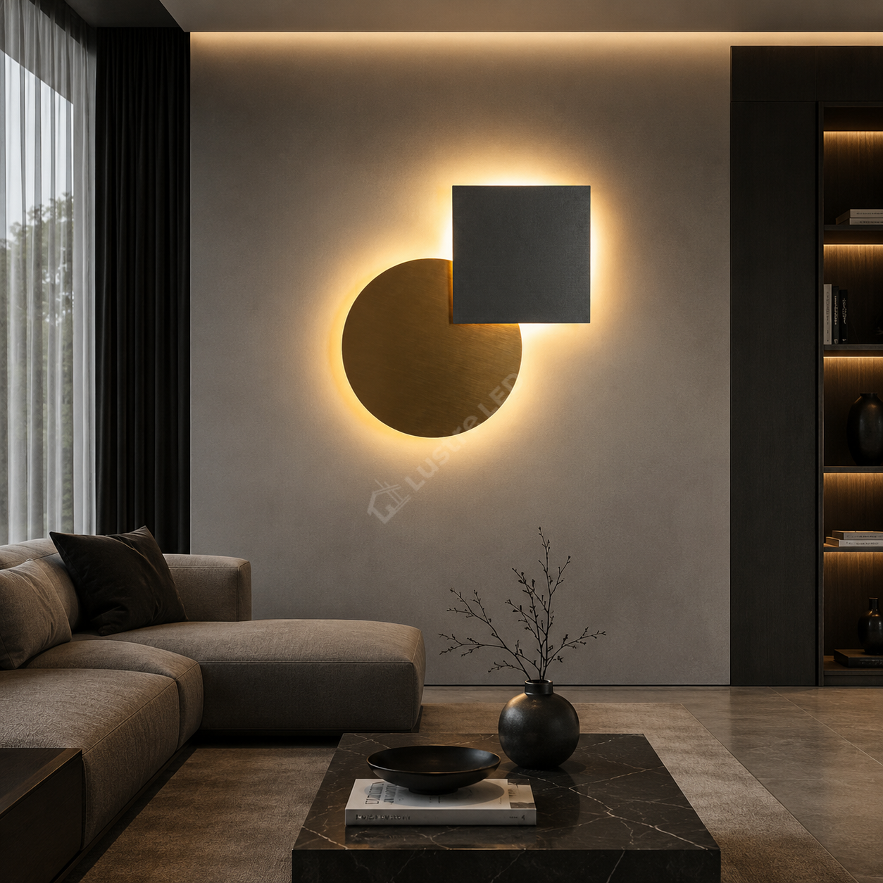 Aplica LED BONNY Gold&Silver Geometrica Echivalent 200W