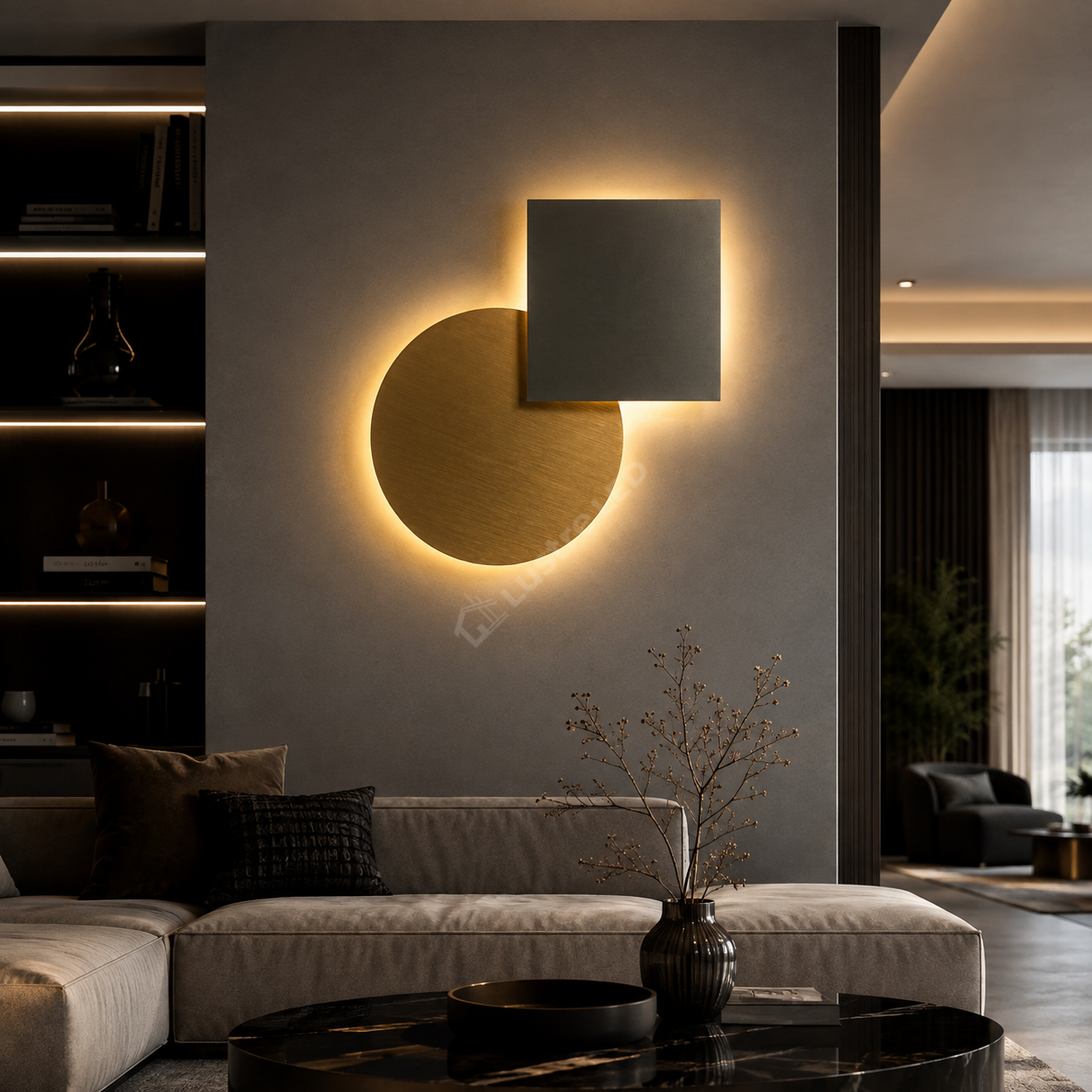 Aplica LED BONNY Gold&Silver Geometrica Echivalent 200W