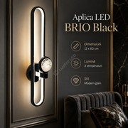Aplica LED BRIO 3 FUNCTII Black 60CM Echivalent 70W