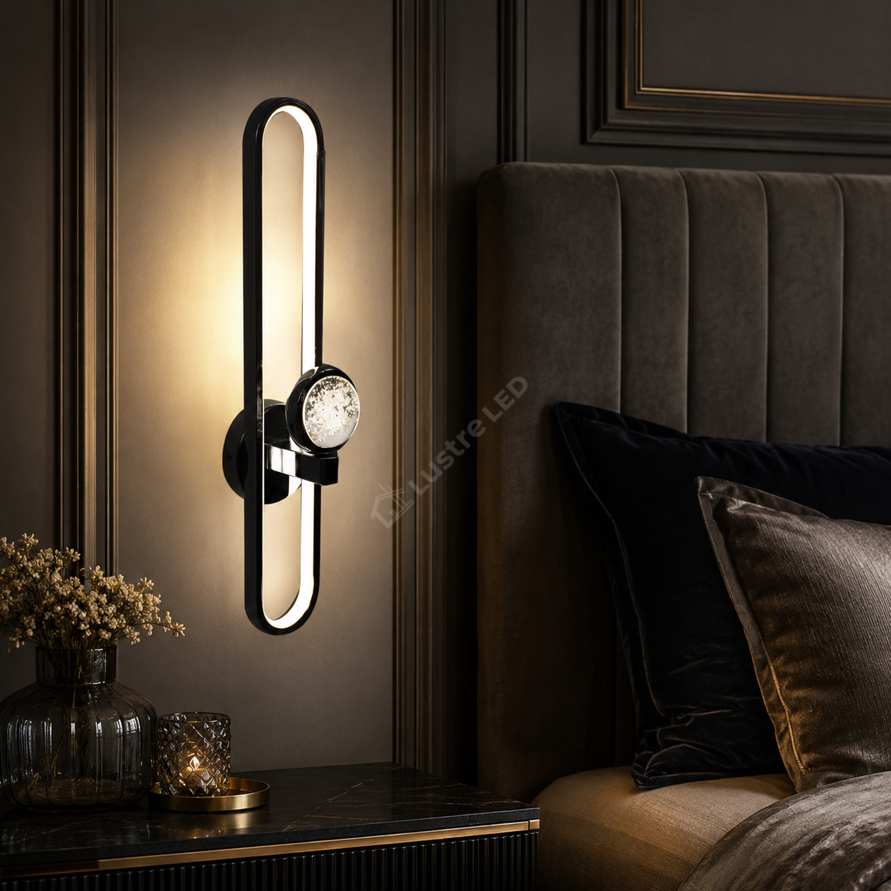 Aplica LED BRIO 3 FUNCTII Black 60CM Echivalent 70W