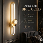 Aplica LED BRIO 3 FUNCTII Gold 60CM Echivalent 70W