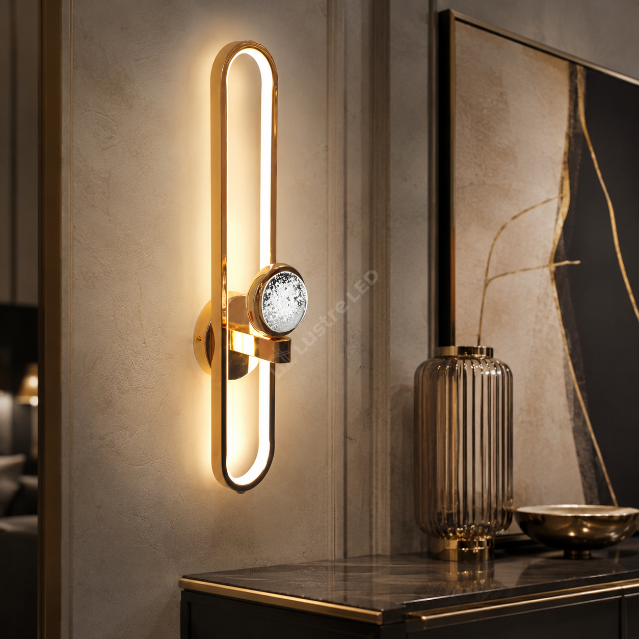 Aplica LED BRIO 3 FUNCTII Gold 60CM Echivalent 70W
