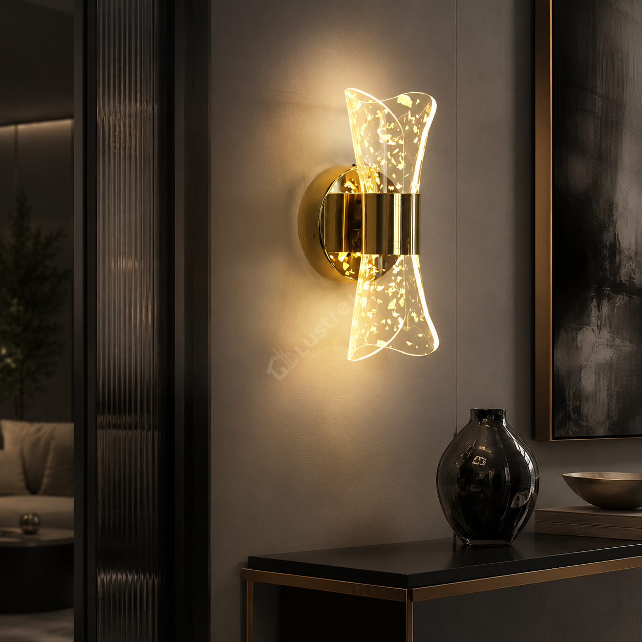 Aplica LED CLESSIDRA 3 Functii  Gold 22CM 8W Echivalent 40W