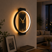 Aplica LED cu Ceas 24W TIMELESS Black CCT