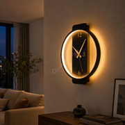 Aplica LED cu Ceas 24W TIMELESS Black CCT