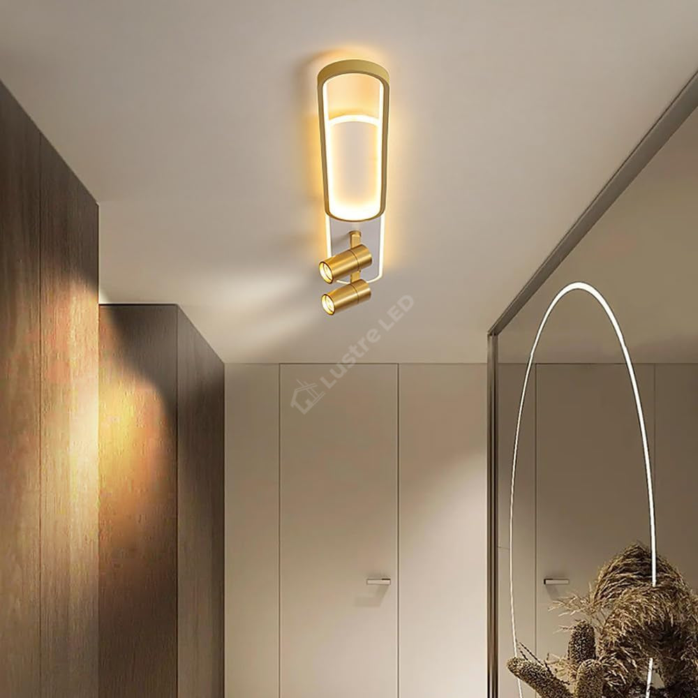 Aplica LED Cu Spoturi 100cm Alb+Auriu Echivalent 300W