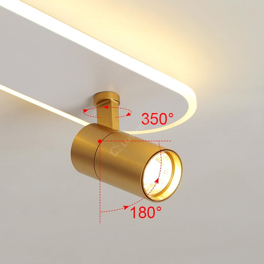 Aplica LED Cu Spoturi 100cm Alb+Auriu Echivalent 300W