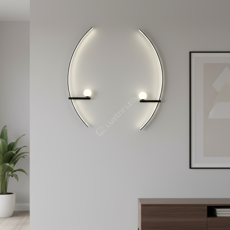 Aplica LED CUERBO Black 150cm 2000lm 3 Lumini