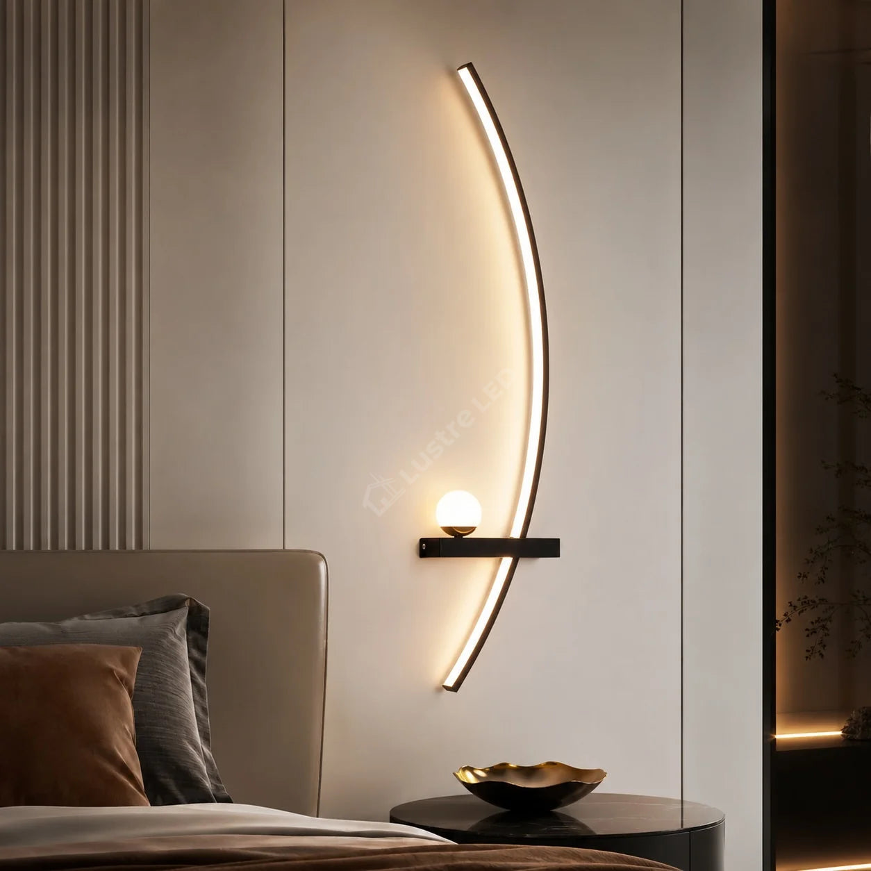 Aplica LED CUERBO Black 150cm 2000lm 3 Lumini