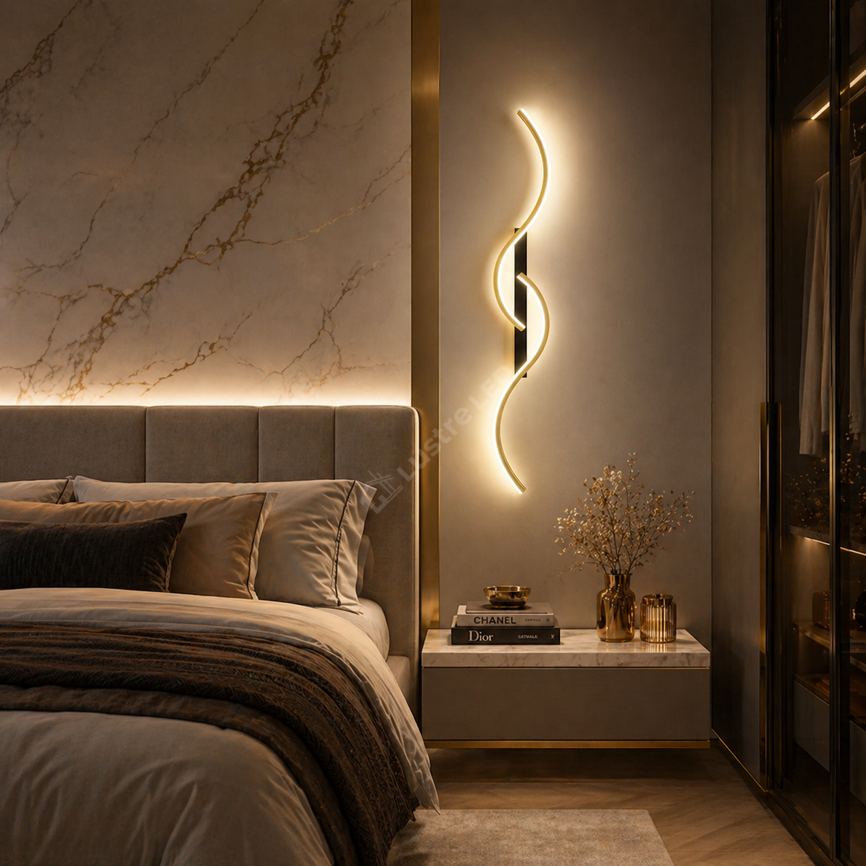 Aplica LED Eternity Gold+Black 32W 60cm
