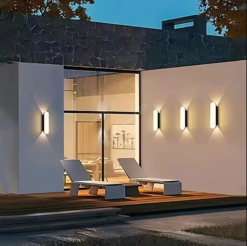 Aplica Led Exterior 12W Neagra Full Dispersion Echivalent 150W Wall Light Fixtures
