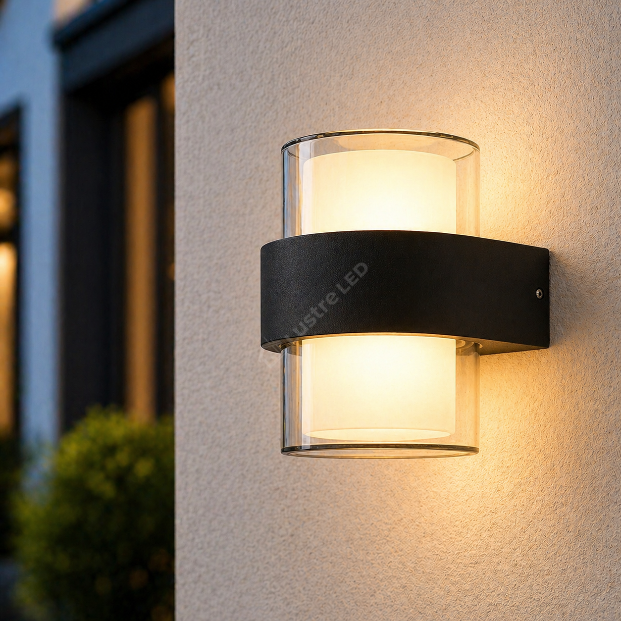 Aplica LED Exterior 12W Neagra Kuga ROUND Echivalent 100W