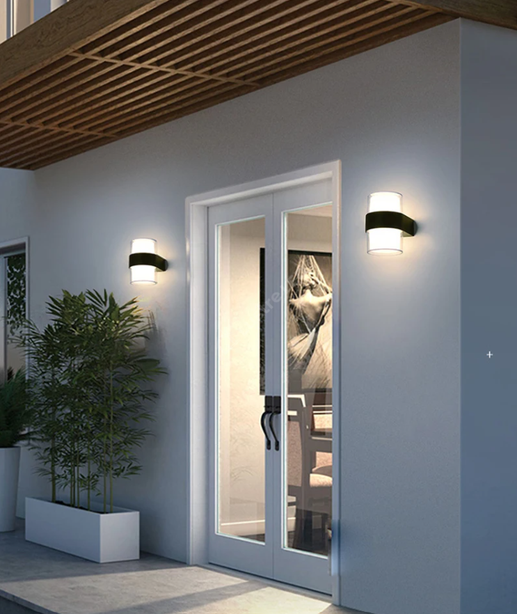 Aplica Led Exterior 12W Neagra Kuga Round Echivalent 100W Wall Light Fixtures