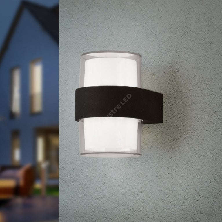 Aplica Led Exterior 12W Neagra Kuga Round Echivalent 100W Wall Light Fixtures