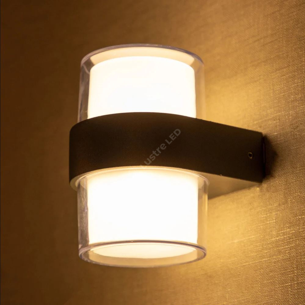 Aplica Led Exterior 12W Neagra Kuga Round Echivalent 100W Wall Light Fixtures