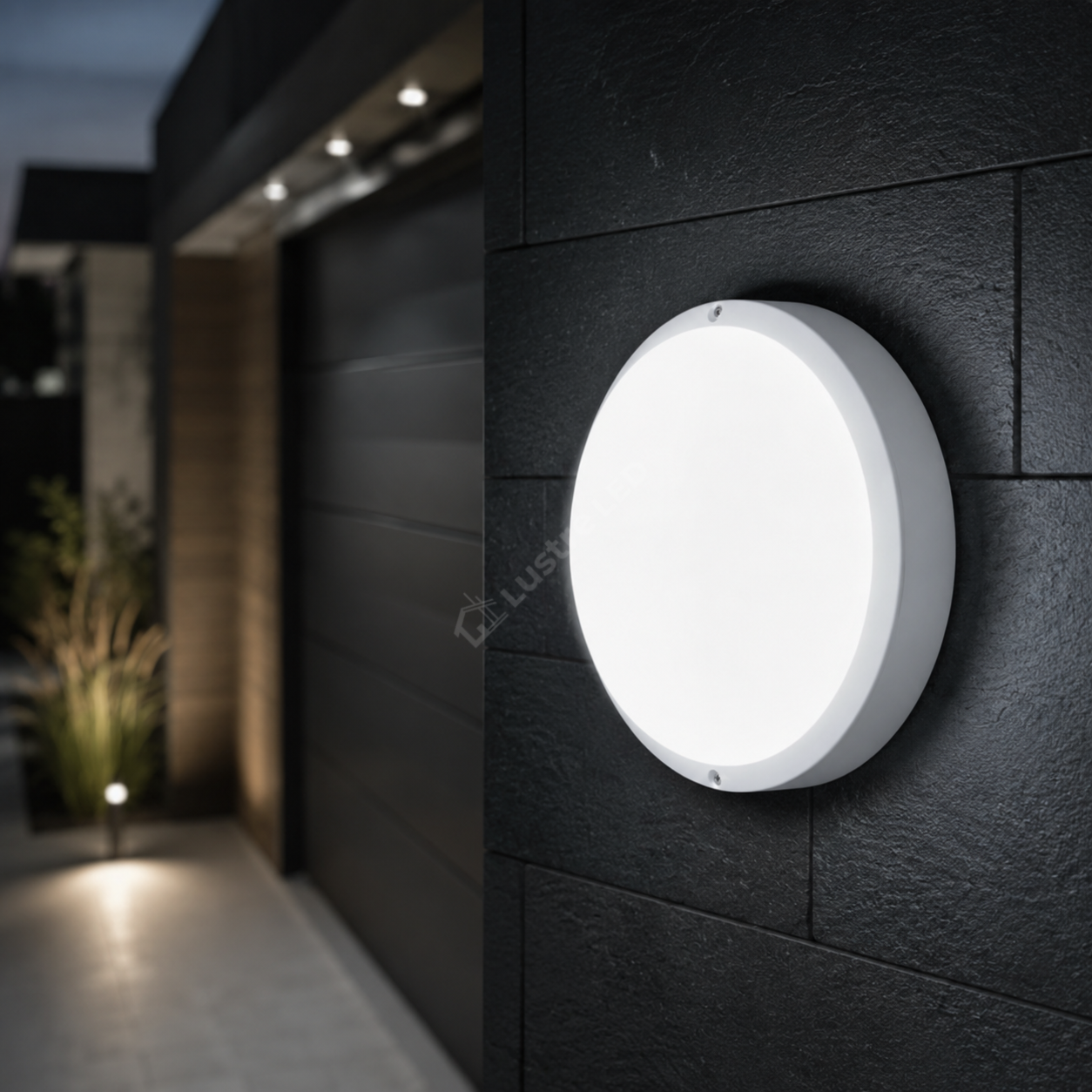 Aplica LED Exterior BAT XAVI Alba cu Senzor IP65 18W
