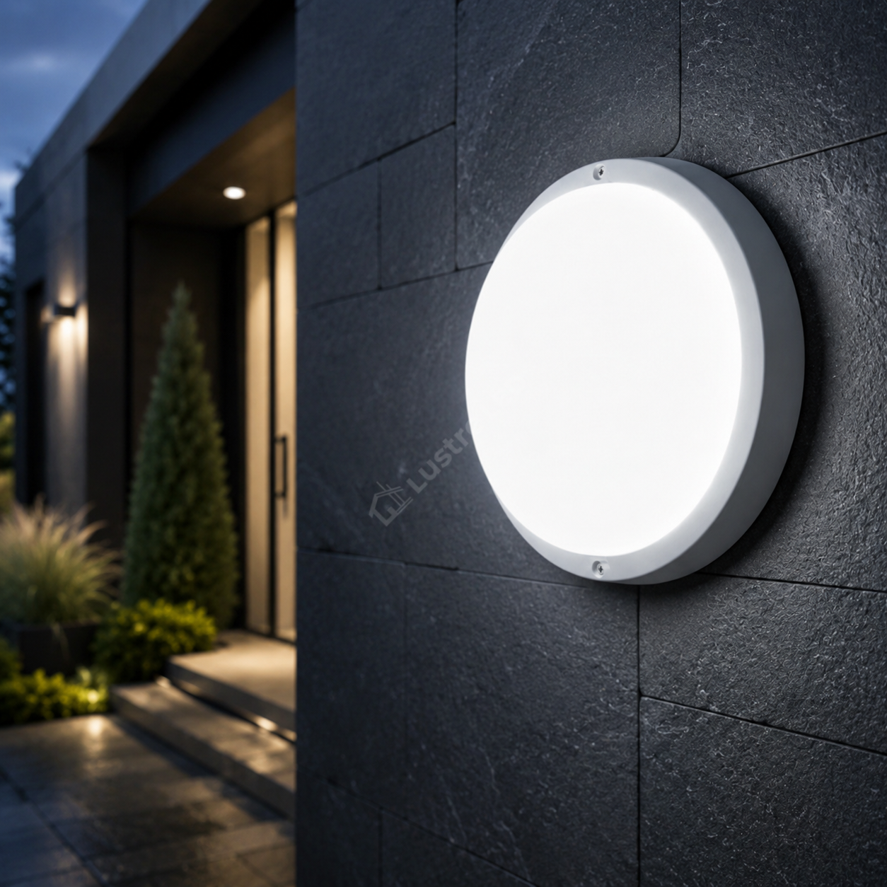 Aplica LED Exterior BAT XAVI Alba cu Senzor IP65 18W