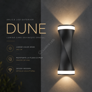 Aplica LED Exterior DUNE Black Bidirectionala IP65 6W