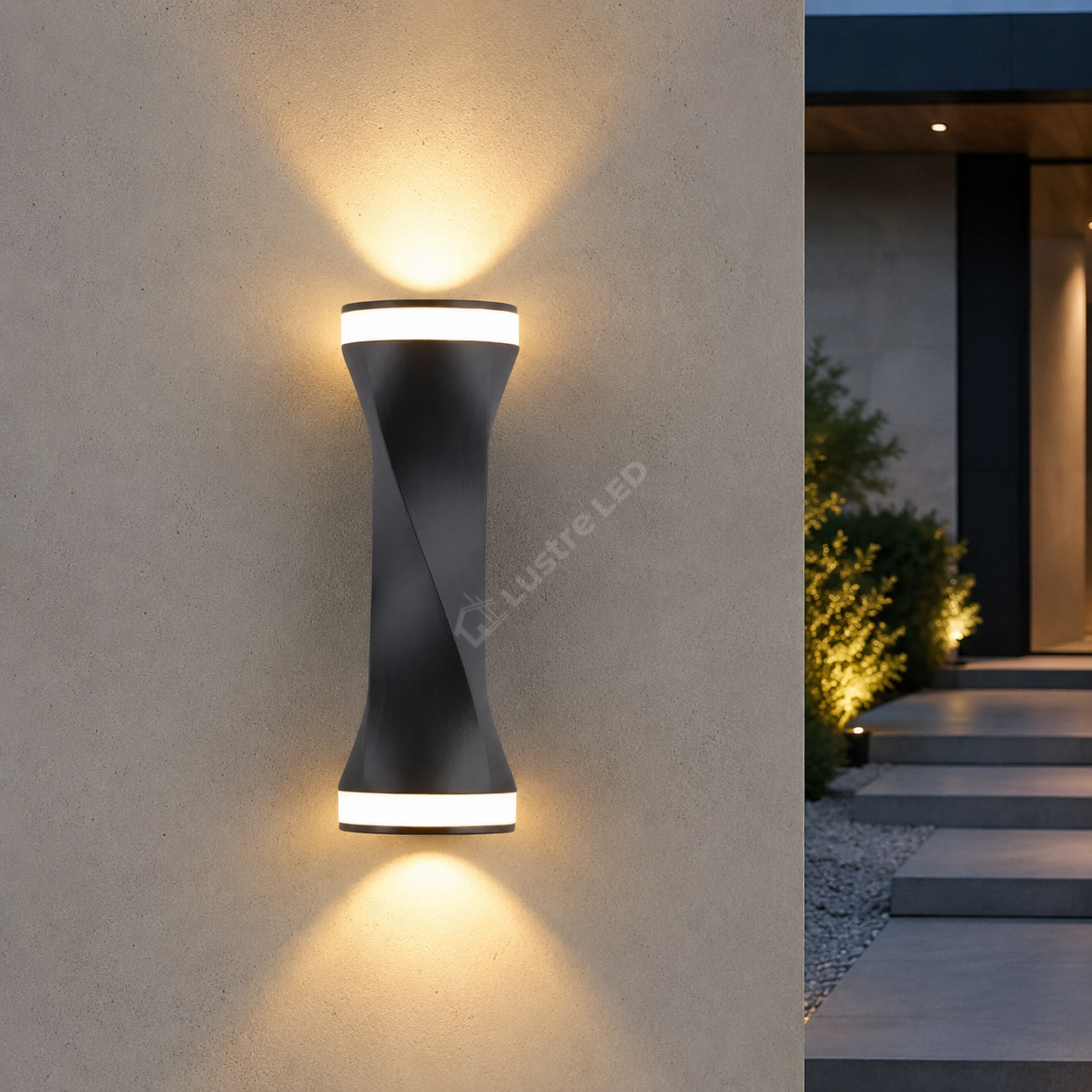 Aplica LED Exterior DUNE Black Bidirectionala IP65 6W