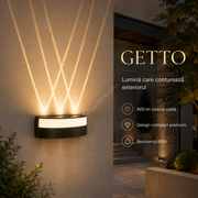 Aplica LED Exterior GETTO Black Raze Multiple IP65 7W