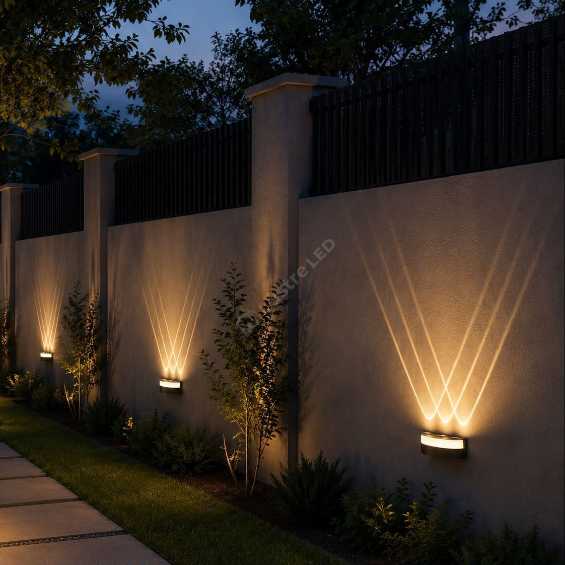 Aplica LED Exterior GETTO Black Raze Multiple IP65 7W
