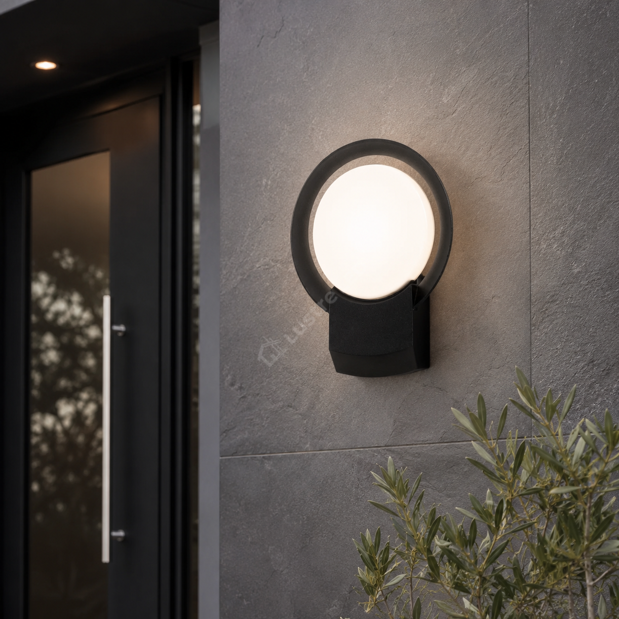 Aplica LED Exterior HATHOR Black 16W 4000K IP54 Echivalent 75W