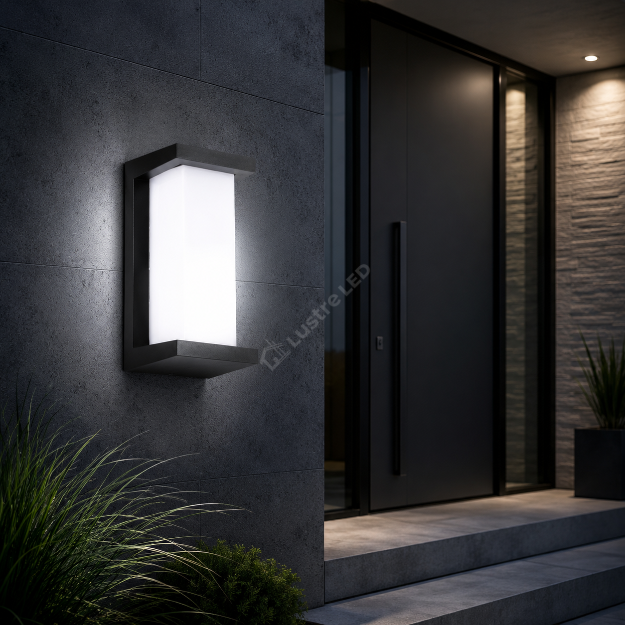 Aplica LED Exterior TANOR Black 18W 6500K IP54 Echivalent 100W