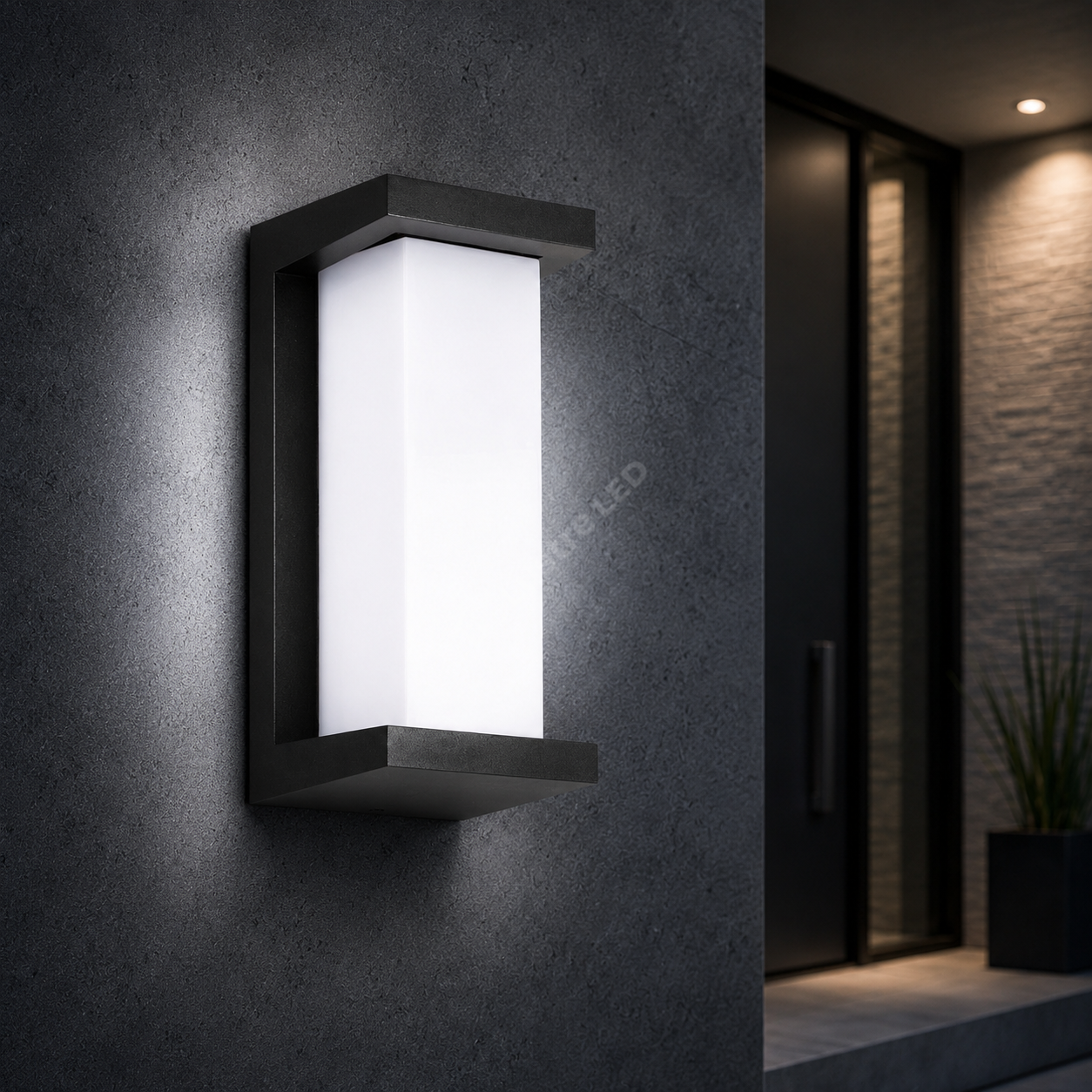 Aplica LED Exterior TANOR Black 18W 6500K IP54 Echivalent 100W