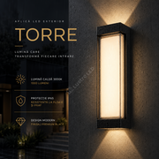 Aplica LED Exterior TORRE Black Bidirectionala IP65 20W