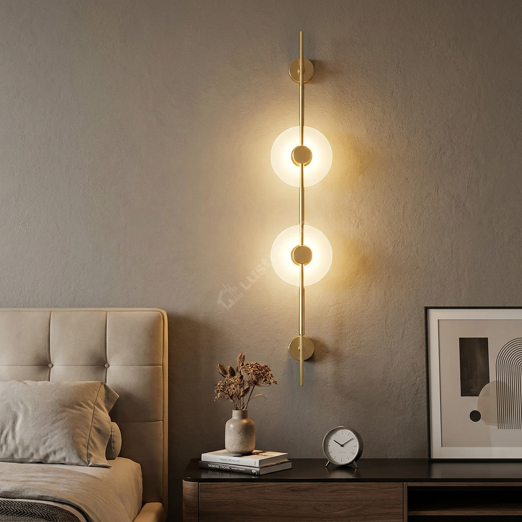 Aplica LED HALO DUO Gold 3 Lumini 103CM Echivalent 50W