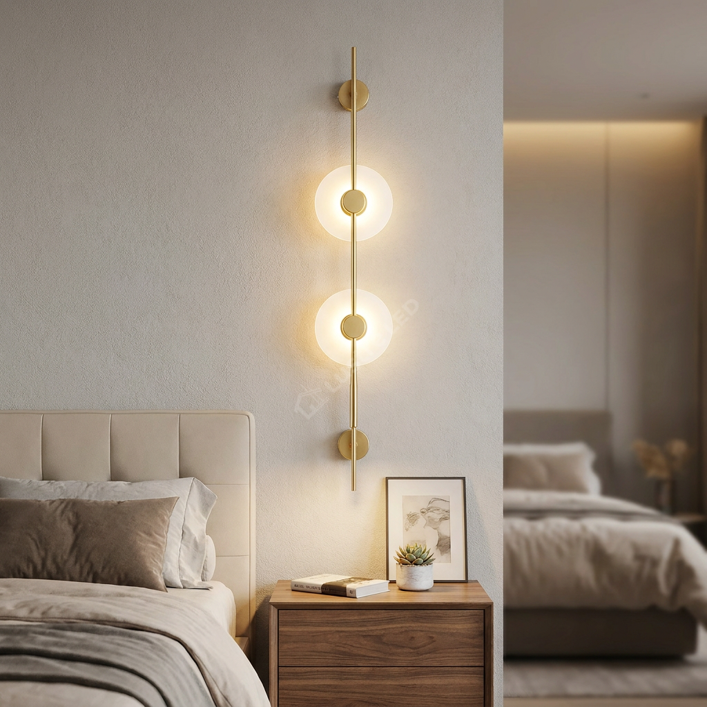 Aplica LED HALO DUO Gold 3 Lumini 103CM Echivalent 50W