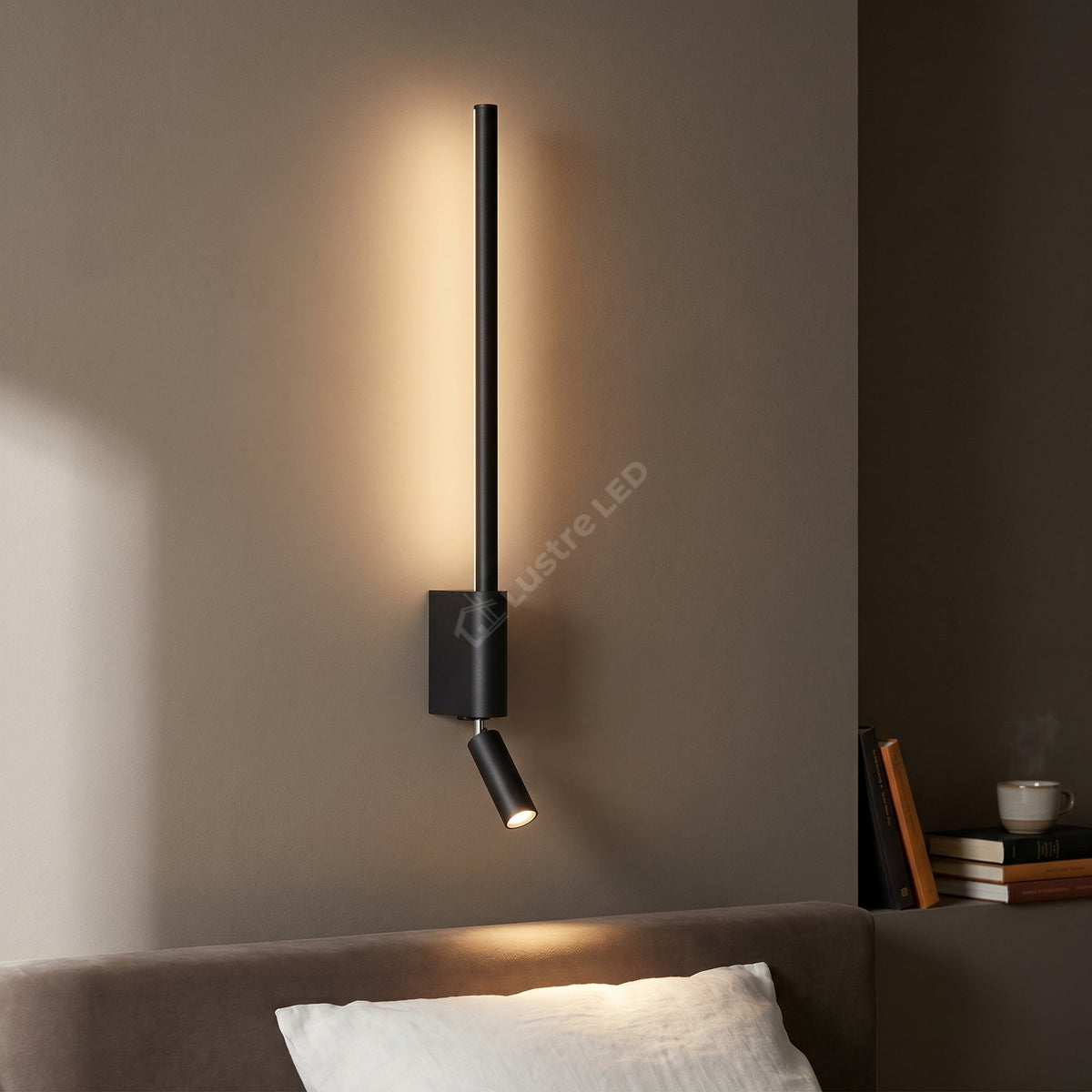 Aplica LED KAIRO cu Spot Interior 24W Neagra Echivalent 120W
