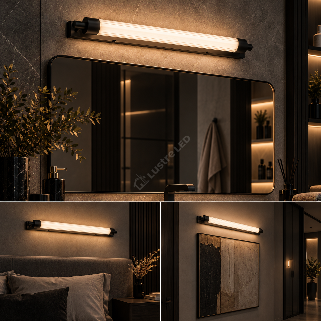 Aplica LED KALIA Black 60CM Echivalent 90W