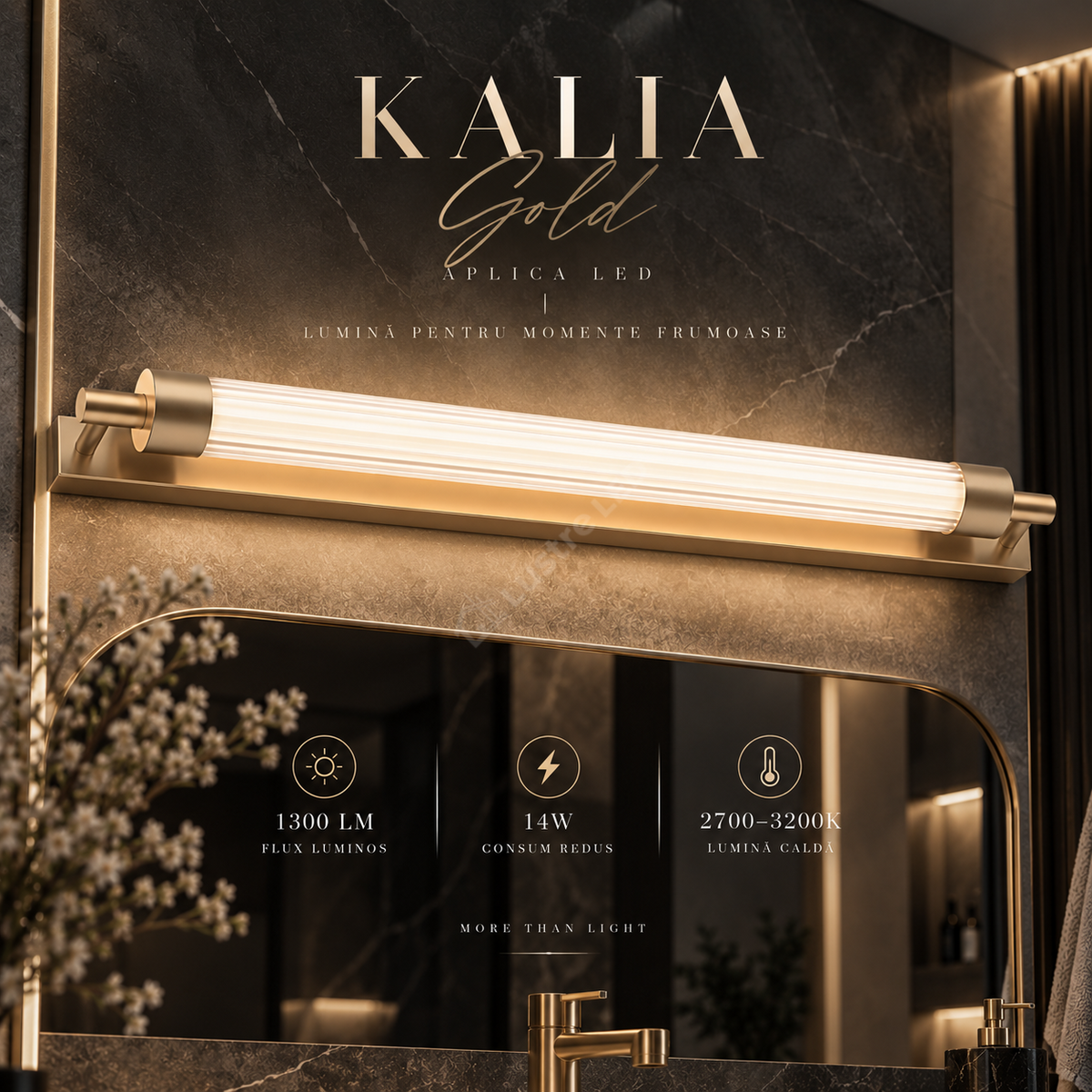 Aplica LED KALIA Gold 60CM Echivalent 90W