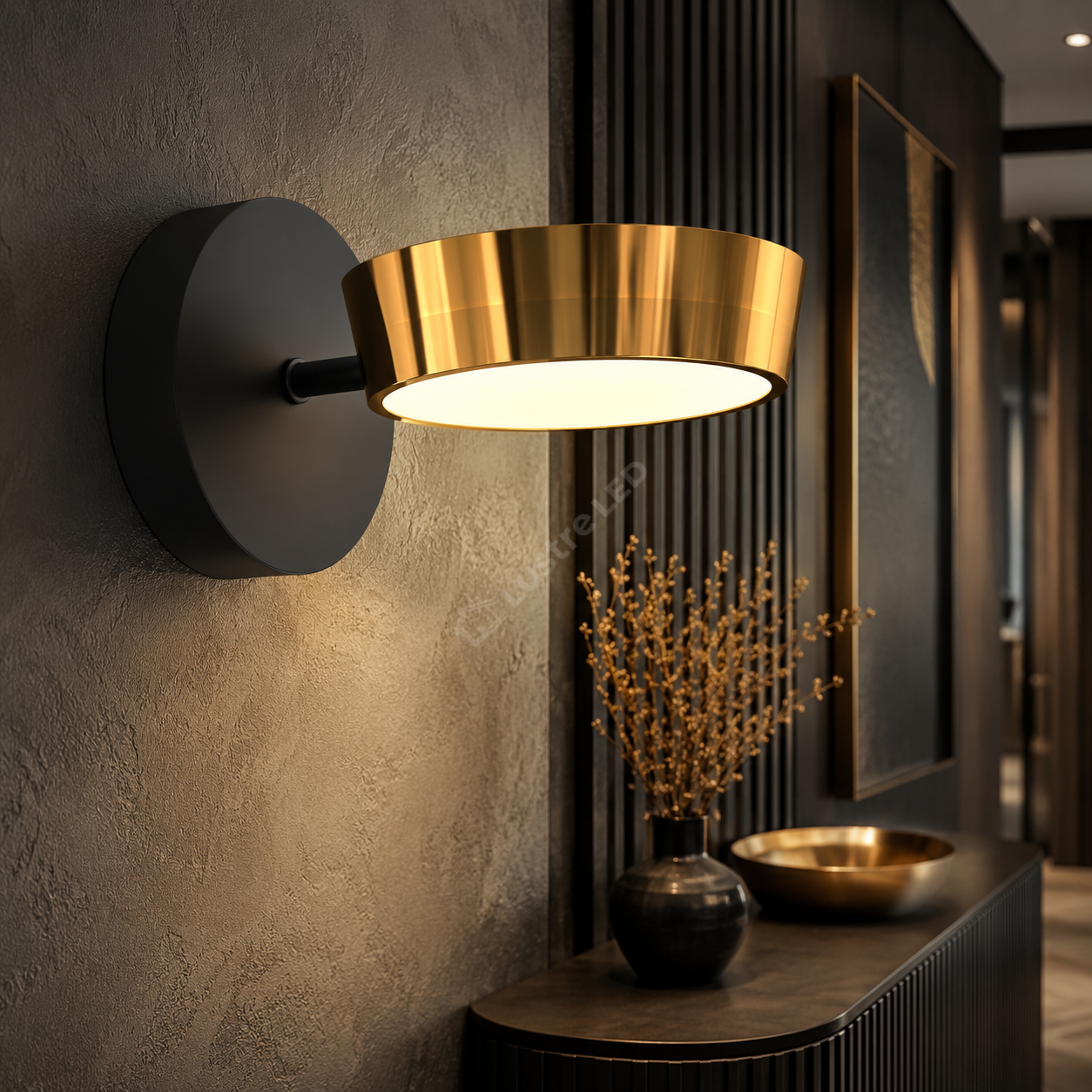 Aplica LED LARA Black Gold Orientabila 22CM Echivalent 100W