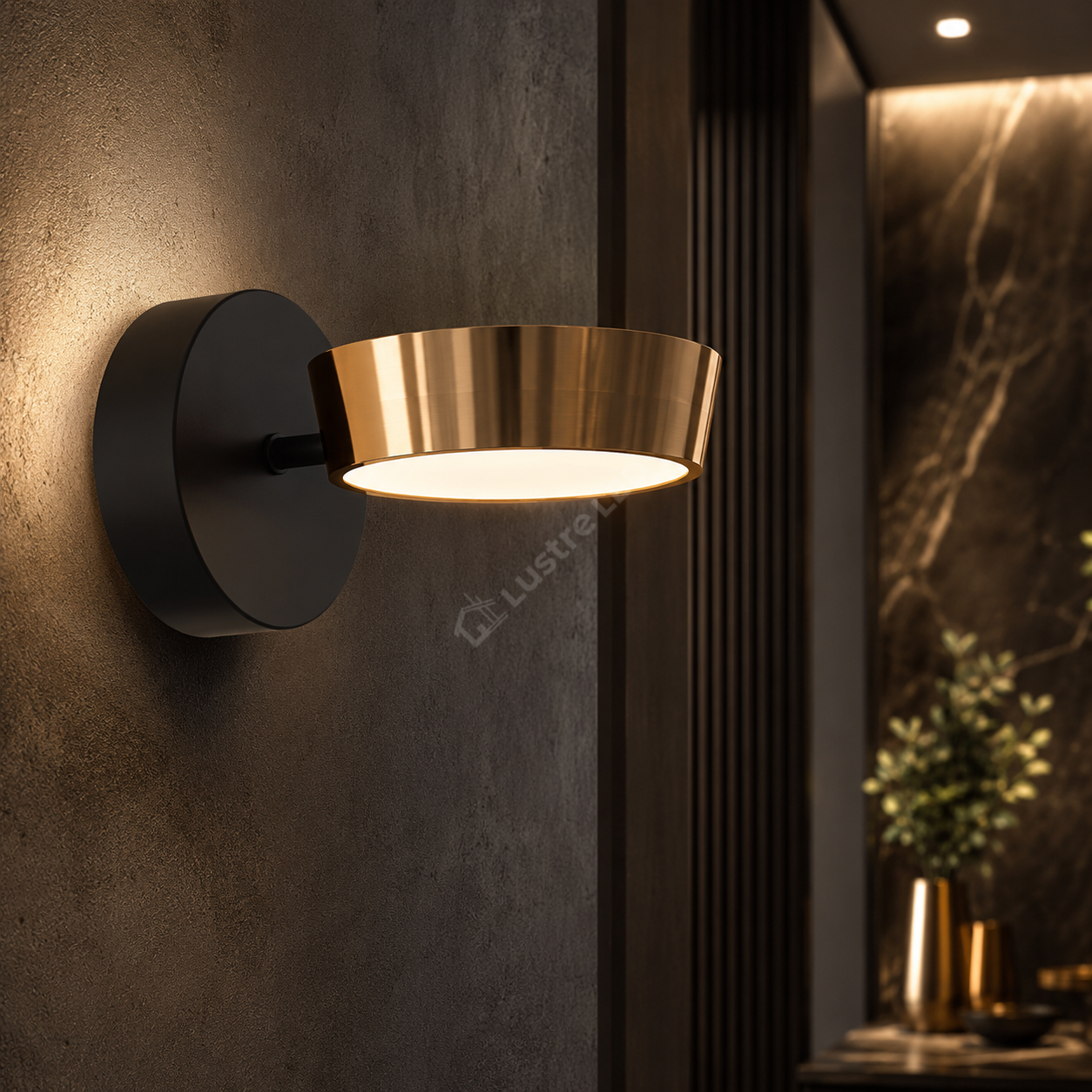 Aplica LED LARA Black Gold Orientabila 22CM Echivalent 100W