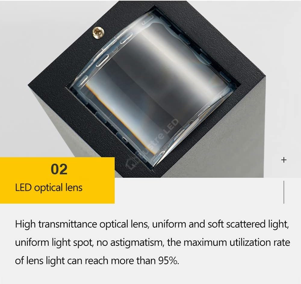 Aplica LED LINES Black 2x3W 3000K IP65