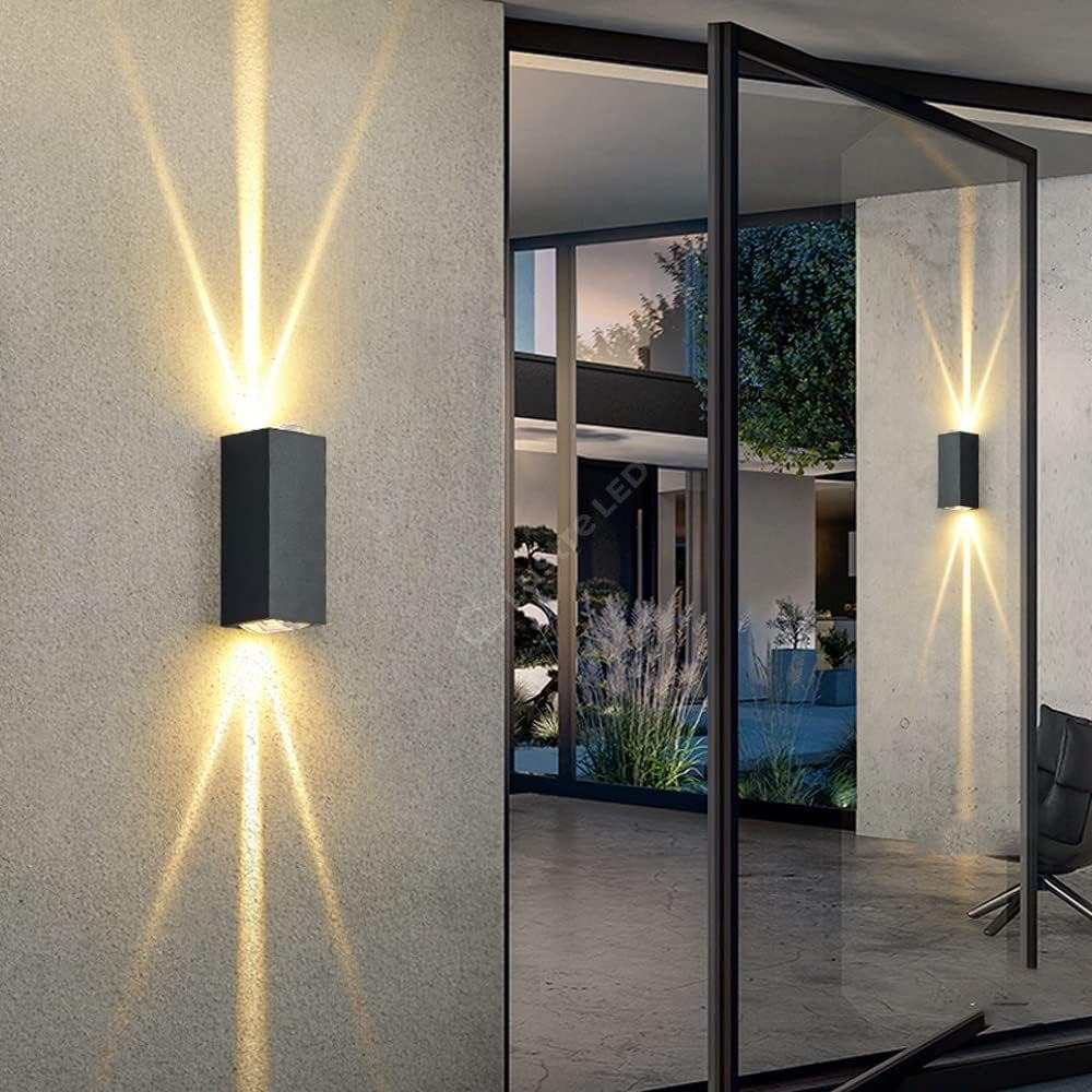 Aplica LED LINES Black 2x3W 3000K IP65
