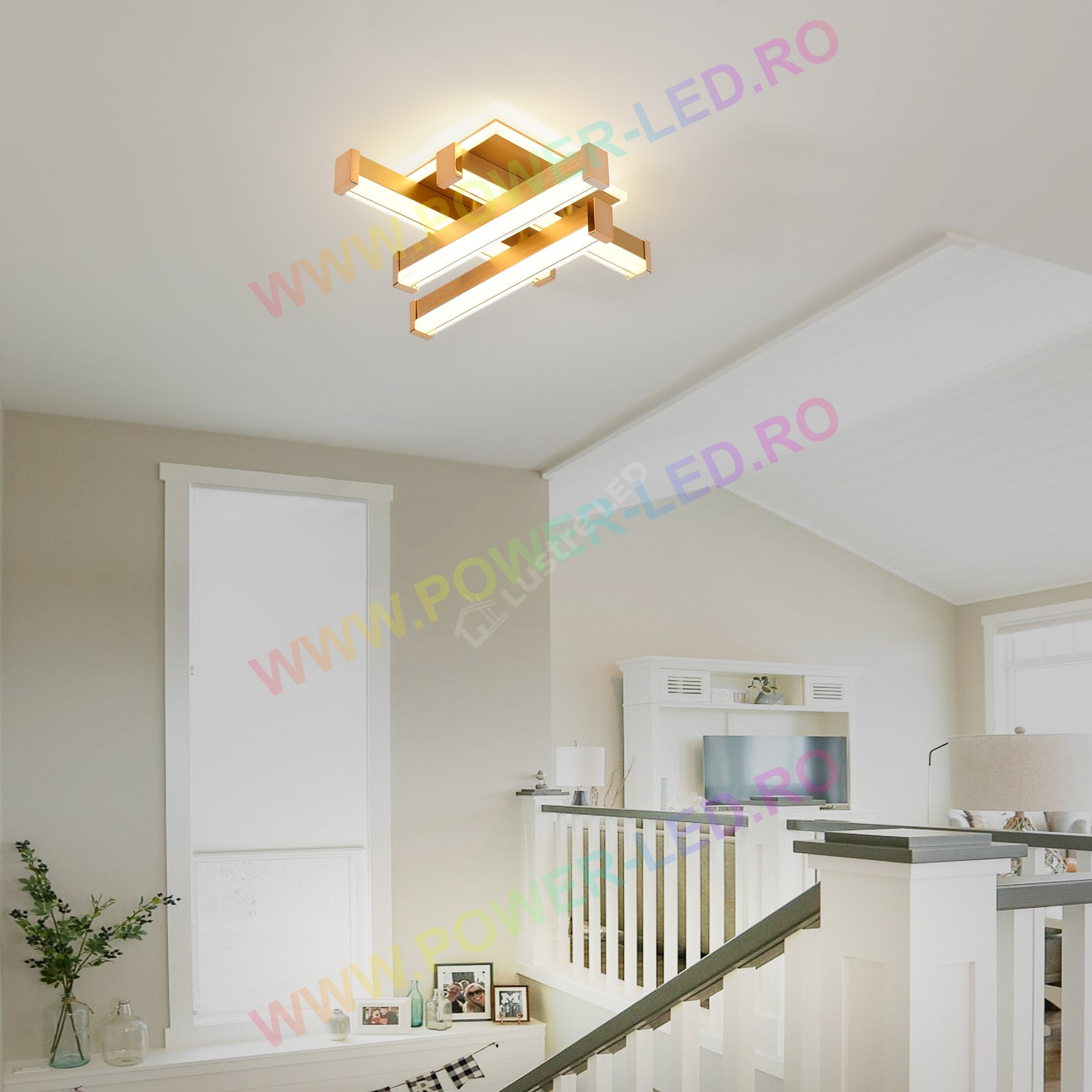 Aplica Led Linnes Square 62W Gold Echivalent 300W Wall Light Fixtures