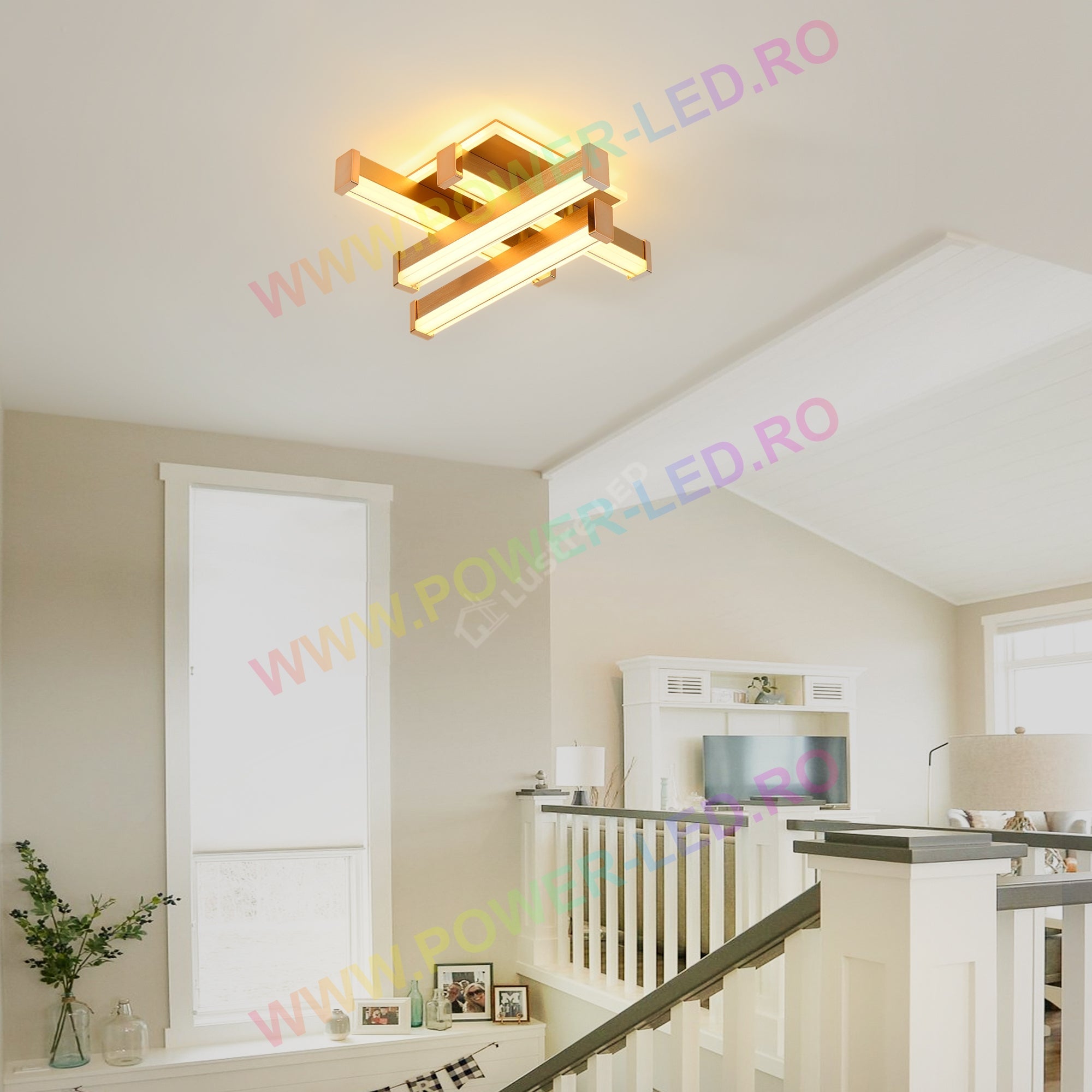 Aplica Led Linnes Square 62W Gold Echivalent 300W Wall Light Fixtures