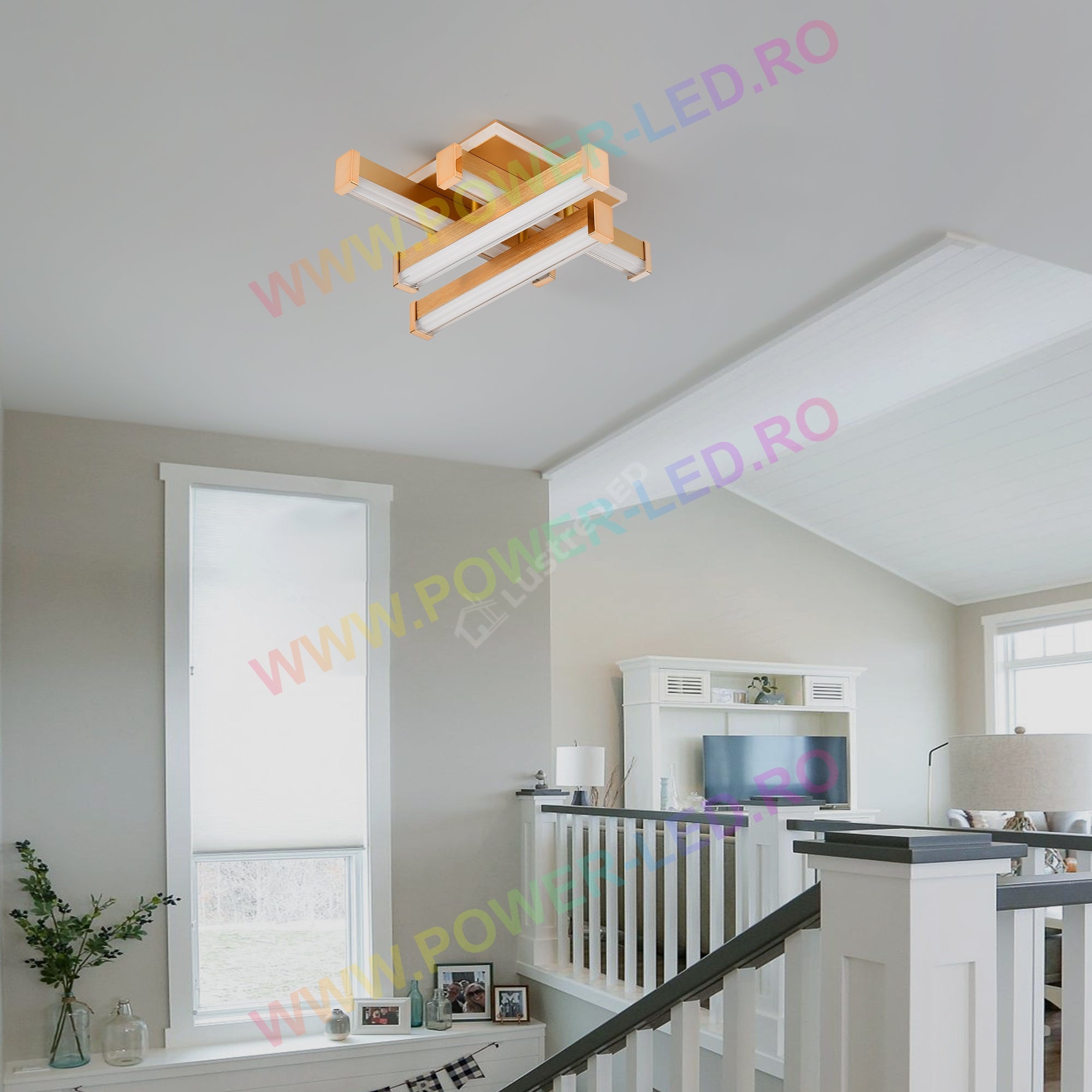 Aplica Led Linnes Square 62W Gold Echivalent 300W Wall Light Fixtures
