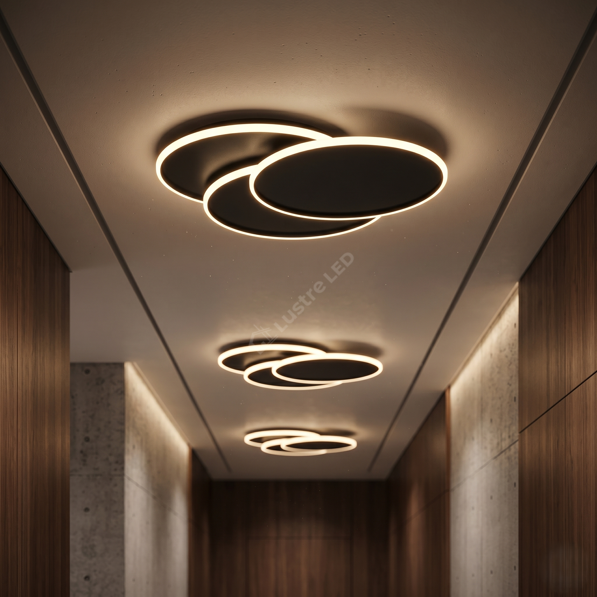 Aplica LED LOOPS Minimalist Black Echivalent 200W