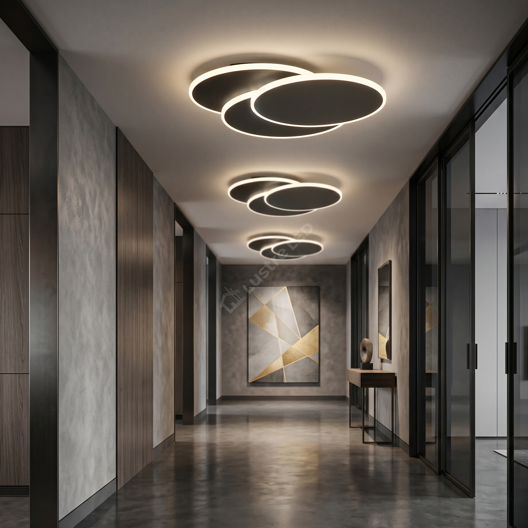 Aplica LED LOOPS Minimalist Black Echivalent 200W