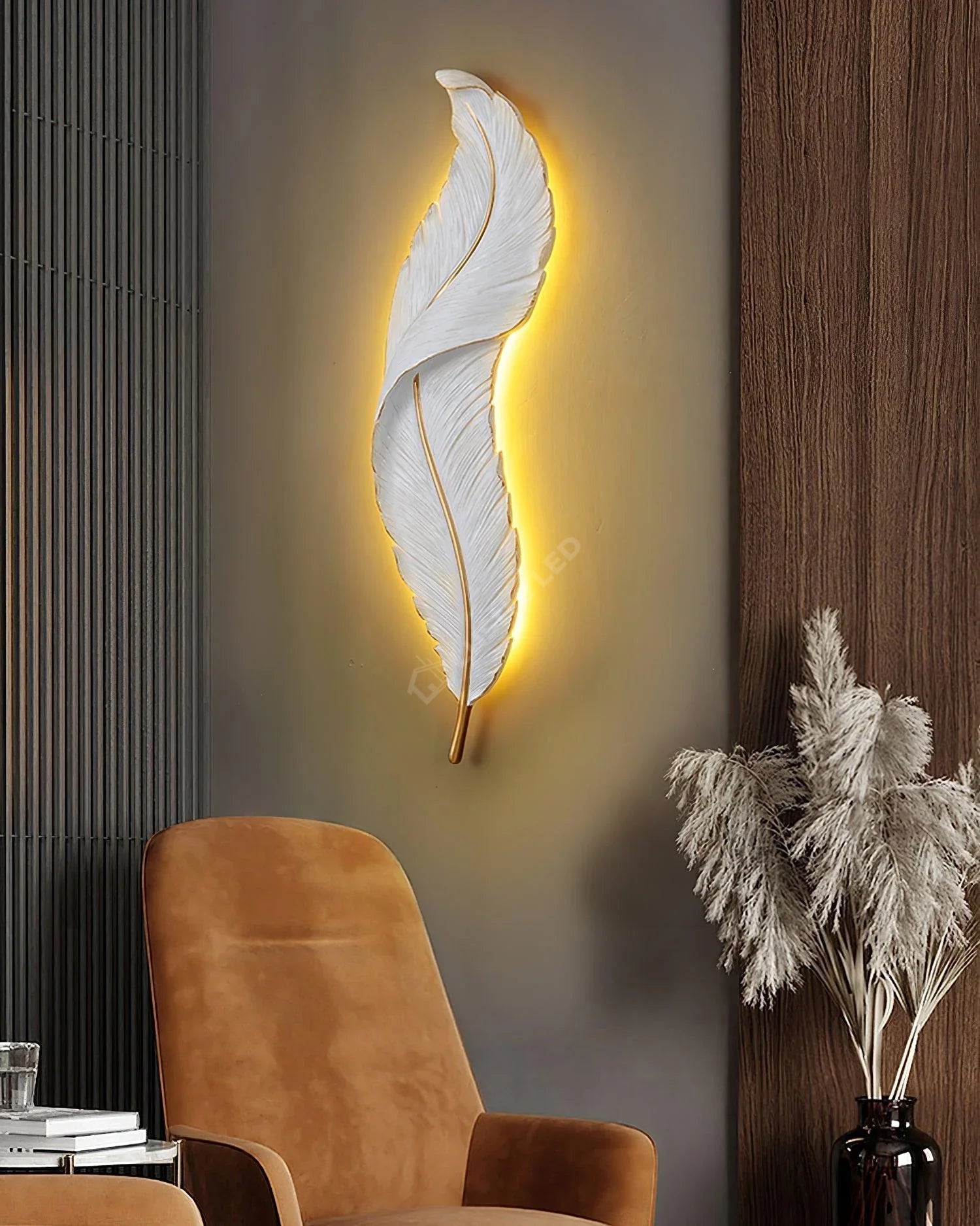 Aplica Led Luxury Feather 25W 63Cm Wall Light Fixtures