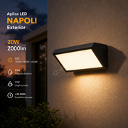 Aplica LED NAPOLI Exterior 20W CCT 2000lm