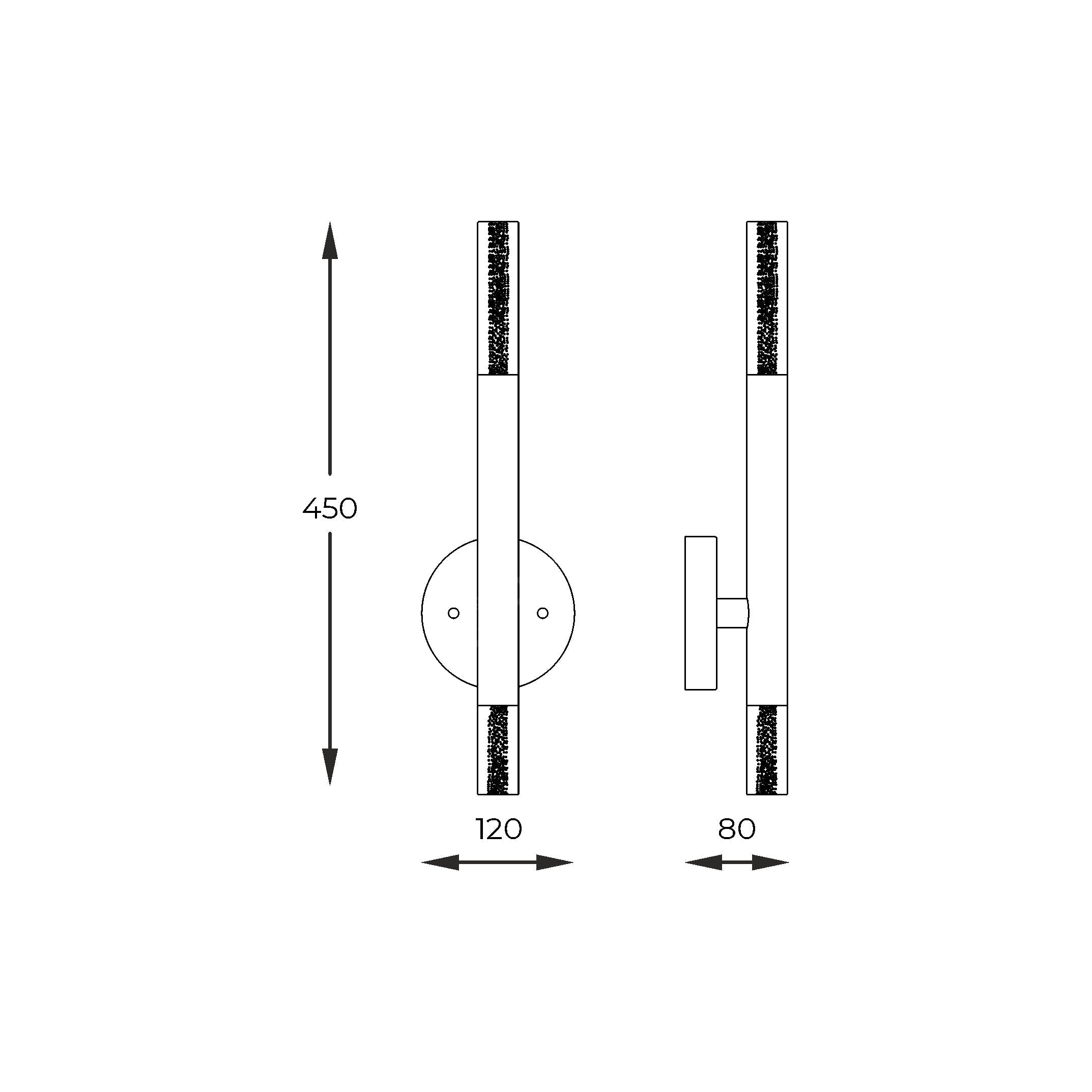 Aplica LED ONE Chrome 45CM Echivalent 50W