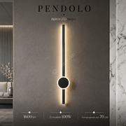 Aplica LED PENDOLO Black 70CM Echivalent 100W